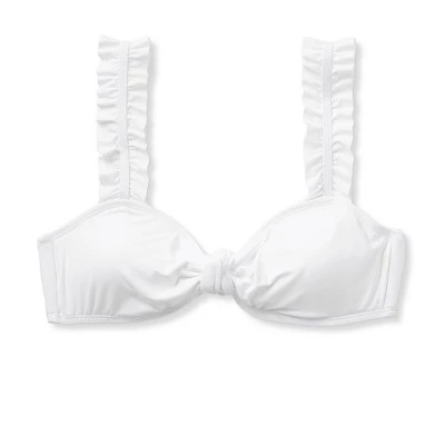 Cheap 😍 Women's Ruffle Strap Bikini Top - Sea Angel White 🌟 7 Cheap 😍 Women's Ruffle Strap Bikini Top - Sea Angel White 🌟 - Image 5