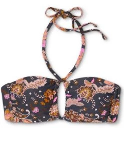 Outlet ❤️ Juniors' U-Neck Bandeau Bikini Top - Xhilaration™ Paisley Print 🎁 -Swimsuits Official Site unnamed file 4889