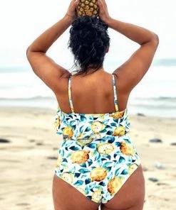 Buy 😀 Women's Lemon Print Plus Size Bikini Set Ruffle High Waist Bathing Suit - Cupshe 🧨 -Swimsuits Official Site unnamed file 491