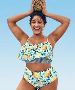 Buy 😀 Women's Lemon Print Plus Size Bikini Set Ruffle High Waist Bathing Suit - Cupshe 🧨 -Swimsuits Official Site unnamed file 494