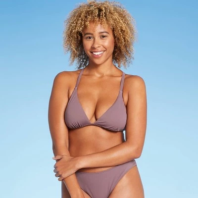 Best Pirce 💯 Women's Crochet Back Detail Triangle Bikini Top - Shade & Shore™ Dusk 🎁 5 Best Pirce 💯 Women's Crochet Back Detail Triangle Bikini Top - Shade & Shore™ Dusk 🎁 - Image 3