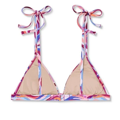 Promo 😀 Women's Shoulder Tie Triangle Bikini Top - Shade & Shore™ Multi Animal Print 🧨 8 Promo 😀 Women's Shoulder Tie Triangle Bikini Top - Shade & Shore™ Multi Animal Print 🧨 - Image 6