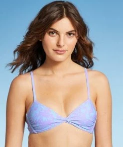 Promo 😀 Juniors' Twist-Front Bralette Bikini Top - Xhilaration™ Multi Butterfly Print ✔️ -Swimsuits Official Site unnamed file 5127