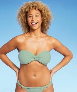 Promo 🎁 Women's V-Wire Bralette Bikini Top - Shade & Shore™ Light Green 🧨 -Swimsuits Official Site unnamed file 5188