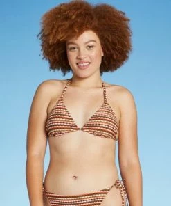 Buy ✔️ Juniors' Textured Triangle Bikini Top - Xhilaration™ Multi Stripe ✨ -Swimsuits Official Site unnamed file 5211