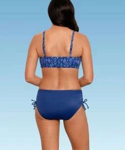 Best Pirce ā¤ļø Women's Slimming Control Cut Out Bikini Top - Beach Betty by Miracle Brands Blue š§Ø