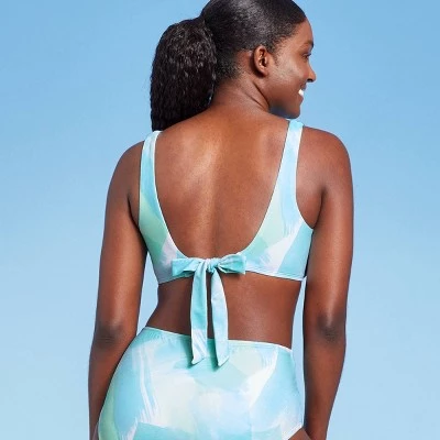 Cheapest 🤩 Women's Scoop Neck Bralette Bikini Top - Kona Sol™ Blue 🌟 6 Cheapest 🤩 Women's Scoop Neck Bralette Bikini Top - Kona Sol™ Blue 🌟 - Image 4