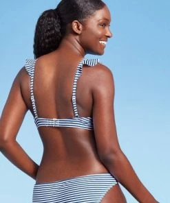 Outlet 👏 Women's Ruffle Tie-Front Bikini Top - Kona Sol™ Blue 🎉 -Swimsuits Official Site unnamed file 5370