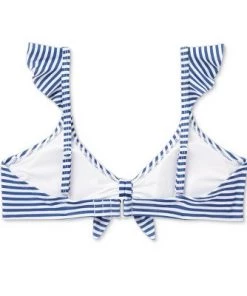 Outlet 👏 Women's Ruffle Tie-Front Bikini Top - Kona Sol™ Blue 🎉 -Swimsuits Official Site unnamed file 5372