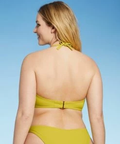 Buy ⭐ Women's Shirred Cup Halter Bikini Top - Shade & Shore™ Chartreuse 🛒 -Swimsuits Official Site unnamed file 5394