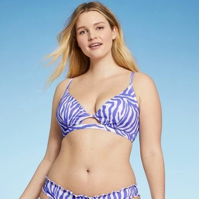 Top 10 ✔️ Women's Longline Keyhole Bralette Bikini Top - Shade & Shore™ Purple & White Animal Print 😍 5 Top 10 ✔️ Women's Longline Keyhole Bralette Bikini Top - Shade & Shore™ Purple & White Animal Print 😍 - Image 3