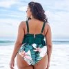 Brand new 🤩 Women's High Waisted Green and Floral Ruffled Plus Size Bikini - Cupshe 👏 -Swimsuits Official Site unnamed file 548