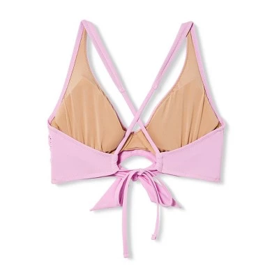 Best Pirce ✨ Women's Tie-Front Bralette Bikini Top - Shade & Shore™ Light Pink 💯 8 Best Pirce ✨ Women's Tie-Front Bralette Bikini Top - Shade & Shore™ Light Pink 💯 - Image 6