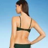 Best Pirce ⌛ Women's Light Lift Tie-Front Keyhole Pique Textured Bikini Top - Shade & Shore™ Dark Green 🔥 -Swimsuits Official Site unnamed file 5604