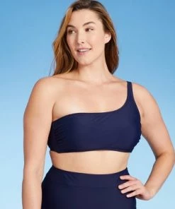 Discount 🔥 Women's Asymmetrical One Shoulder Bikini Top - Kona Sol™ Oxford Blue ⌛ -Swimsuits Official Site unnamed file 5649