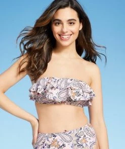 Best deal ⌛ Women's Double Ruffle Bandeau Bikini Top - Kona Sol™ Multi ❤️ -Swimsuits Official Site unnamed file 5691