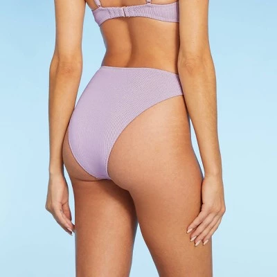 Cheap 🔔 Women's High Waist Extra High Leg Extra Cheeky Bikini Bottom - Shade & Shore™ Lilac Purple Lurex 🎉 3 Cheap 🔔 Women's High Waist Extra High Leg Extra Cheeky Bikini Bottom - Shade & Shore™ Lilac Purple Lurex 🎉
