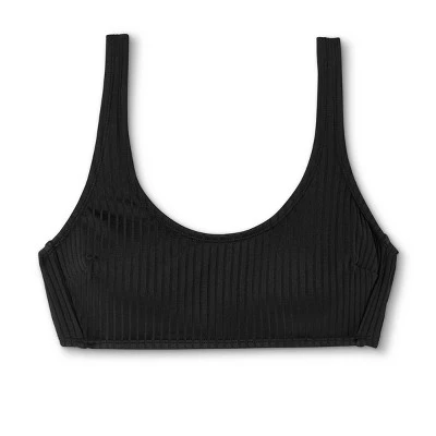 Cheap π Women's Ribbed Textured Scoop Bikini Top - Kona Solβ’ Black π 7 Cheap π Women's Ribbed Textured Scoop Bikini Top - Kona Solβ’ Black π - Image 5