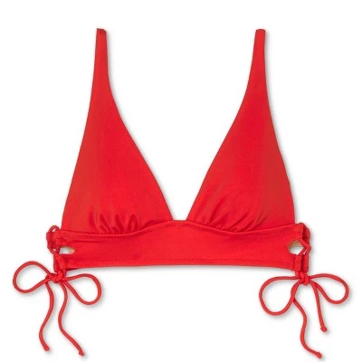 Budget 👍 Women's Longline Triangle Bikini Top - Shade & Shore™ Red 🛒 7 Budget 👍 Women's Longline Triangle Bikini Top - Shade & Shore™ Red 🛒 - Image 5