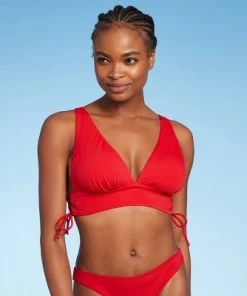 Budget 👍 Women's Longline Triangle Bikini Top - Shade & Shore™ Red 🛒 25 Budget 👍 Women's Longline Triangle Bikini Top - Shade & Shore™ Red 🛒 -Swimsuits Official Site unnamed file 5746