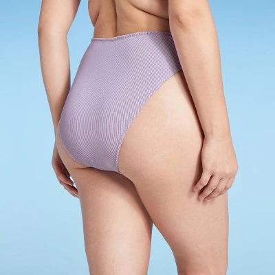 Cheap 🔔 Women's High Waist Extra High Leg Extra Cheeky Bikini Bottom - Shade & Shore™ Lilac Purple Lurex 🎉 6 Cheap 🔔 Women's High Waist Extra High Leg Extra Cheeky Bikini Bottom - Shade & Shore™ Lilac Purple Lurex 🎉 - Image 4