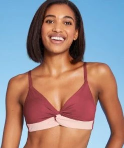 Cheapest ⭐ Women's Colorblock Twist Bikini Top - Kona Sol™ Enhanced Plum ❤️ -Swimsuits Official Site unnamed file 5765