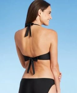 Wholesale 🤩 Women's Twist Halter Bikini Top - Kona Sol™ Black 👏