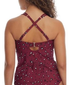 Best Pirce 🎁 Birdsong Women's Wildside Plum Pie Underwire Wrap Tankini Top - S10149-WILDS ✨