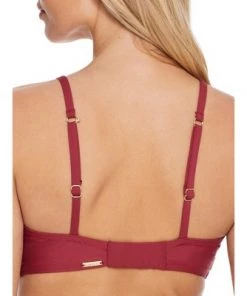 Coupon 😀 Sunsets Women's Tuscan Red Kauai Underwire Bralette Bikini Top - 54D-TUSRE 🧨