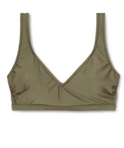 Flash Sale 🤩 Women's V-Neck Racerback Bikini Top - All in Motion™ Olive Green 🛒 -Swimsuits Official Site unnamed file 5874