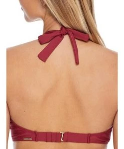 New 🔔 Sunsets Women's Tuscan Red Muse Halter Bikini Top - 51D-TUSRE ⌛