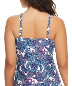 Hot Sale 👏 Sunsets Women's Regatta Paisley Forever Twist Underwire Tankini Top - 77D-REGPA 🔥