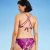 Wholesale 💯 Women's High Neck Strappy Back Bikini Top - All in Motion™ Purple Floral 😍 -Swimsuits Official Site unnamed file 5903