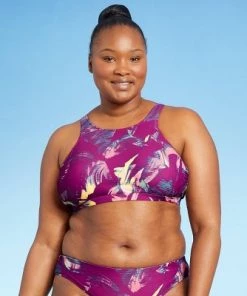 Wholesale 💯 Women's High Neck Strappy Back Bikini Top - All in Motion™ Purple Floral 😍 14 Wholesale 💯 Women's High Neck Strappy Back Bikini Top - All in Motion™ Purple Floral 😍 -Swimsuits Official Site unnamed file 5905