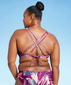 Wholesale 💯 Women's High Neck Strappy Back Bikini Top - All in Motion™ Purple Floral 😍 15 Wholesale 💯 Women's High Neck Strappy Back Bikini Top - All in Motion™ Purple Floral 😍 -Swimsuits Official Site unnamed file 5906