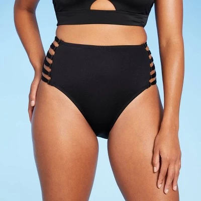 Best Pirce ❤️ Women's Knot Side High Waist Bikini Bottom - Shade & Shore™ Black 💯 5 Best Pirce ❤️ Women's Knot Side High Waist Bikini Bottom - Shade & Shore™ Black 💯 - Image 3