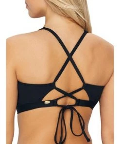 Hot Sale 🎁 Sunsets Women's Black Brandi Bralette Bikini Top - 68T-BLCK 🛒