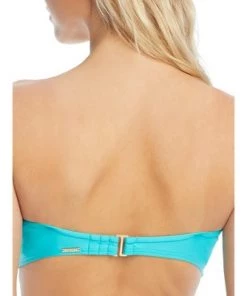 Promo 🤩 Sunsets Women's Seaside Aqua Iconic Twist Bandeau Bikini Top - 55D-SEAAQ ❤️