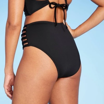 Best Pirce ❤️ Women's Knot Side High Waist Bikini Bottom - Shade & Shore™ Black 💯 6 Best Pirce ❤️ Women's Knot Side High Waist Bikini Bottom - Shade & Shore™ Black 💯 - Image 4