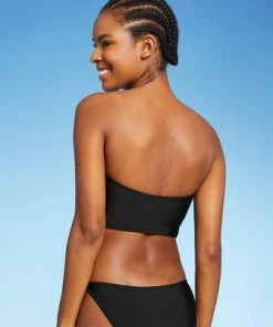 Cheap 🧨 Juniors' Longline Bandeau Bikini Top - Xhilaration™ Lavender 🤩