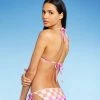 Coupon 👏 Juniors' String Bikini Top - Xhilaration™ Multi Check Print ✔️ -Swimsuits Official Site unnamed file 6034