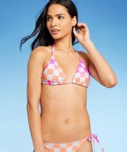 Coupon 👏 Juniors' String Bikini Top - Xhilaration™ Multi Check Print ✔️ -Swimsuits Official Site unnamed file 6044