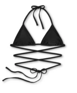Best reviews of ⭐ Juniors' Triangle Wrap Bikini Top - Xhilaration™ Black 😀 -Swimsuits Official Site unnamed file 6063