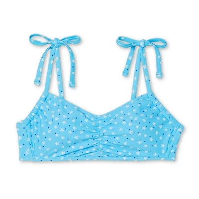 Hot Sale š Juniors' Shoulder Tie Bralette Bikini Top - Xhilaration⢠Blue Floral Print 𤩠7 Hot Sale š Juniors' Shoulder Tie Bralette Bikini Top - Xhilaration⢠Blue Floral Print 𤩠- Image 5