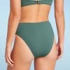 Cheapest 🔥 Women's Crepe Textured Tie-Front High Waist High Leg Extra Cheeky Bikini Bottom - Shade & Shore™ Cactus Green ⭐ -Swimsuits Official Site unnamed file 610