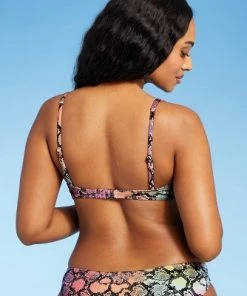 Best deal 👏 Juniors' Ribbed Knot Bralette Bikini Top - Xhilaration™ Tie-Dye Animal Print 👏 -Swimsuits Official Site unnamed file 6115