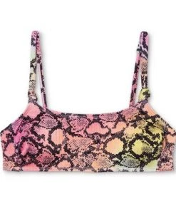 Best deal 👏 Juniors' Ribbed Knot Bralette Bikini Top - Xhilaration™ Tie-Dye Animal Print 👏 -Swimsuits Official Site unnamed file 6116