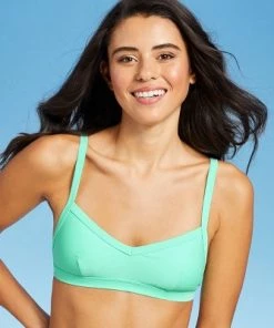 Discount 👍 Juniors' Bralette Bikini Top - Xhilaration™ Mint Neon 🎉 -Swimsuits Official Site unnamed file 6125