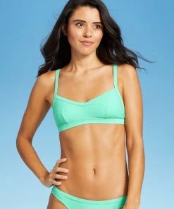 Discount 👍 Juniors' Bralette Bikini Top - Xhilaration™ Mint Neon 🎉 -Swimsuits Official Site unnamed file 6132