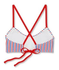 Hot Sale ✔️ Juniors' Ribbed Bralette Bikini Top - Xhilaration™ Red/White/Blue Stripe 🧨 -Swimsuits Official Site unnamed file 6141